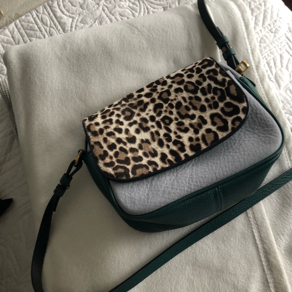 JCrew signet flap bag in Italian calf hair